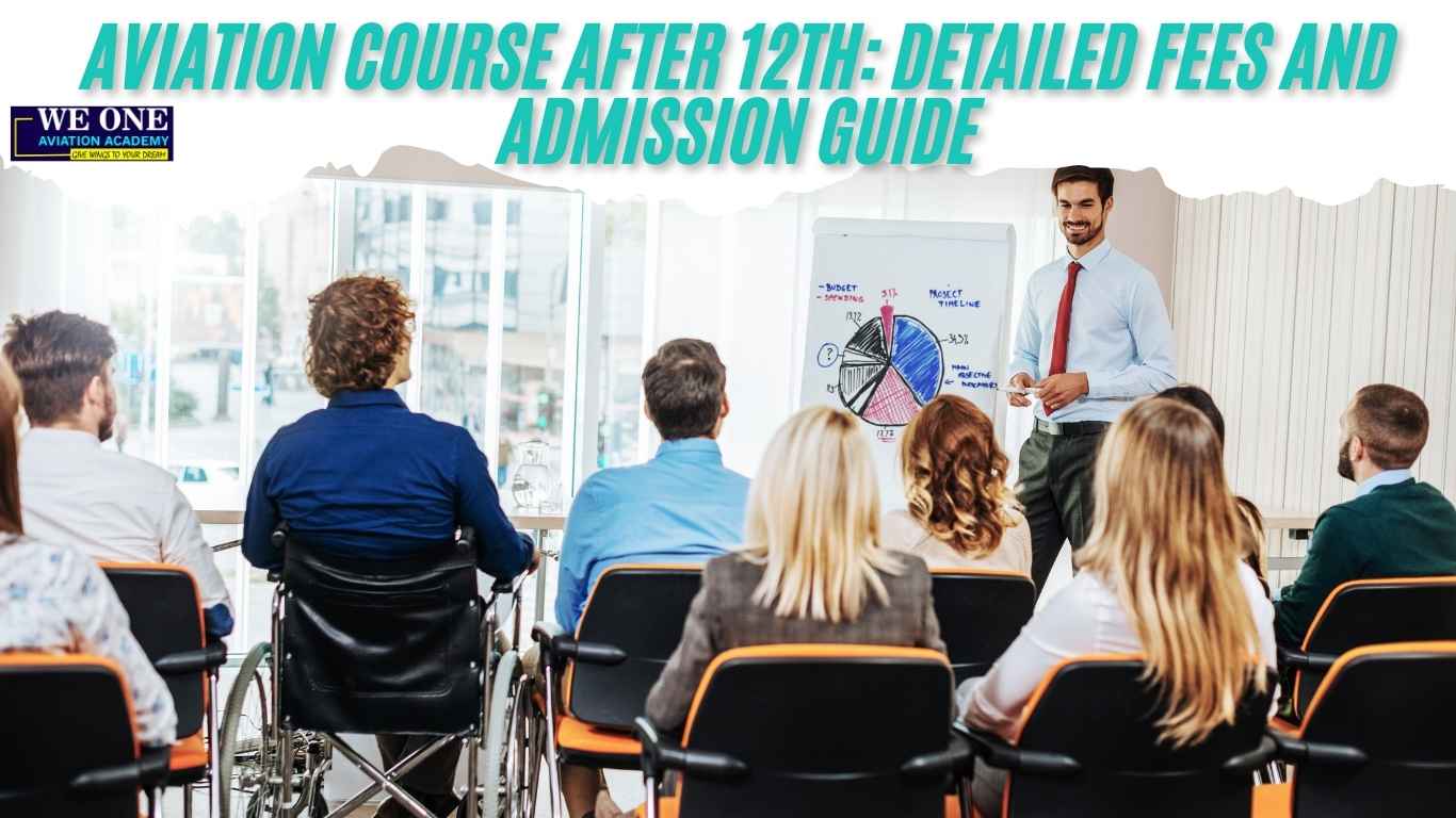 Student pursuing an aviation course after 12th with detailed fee structure and career opportunities.